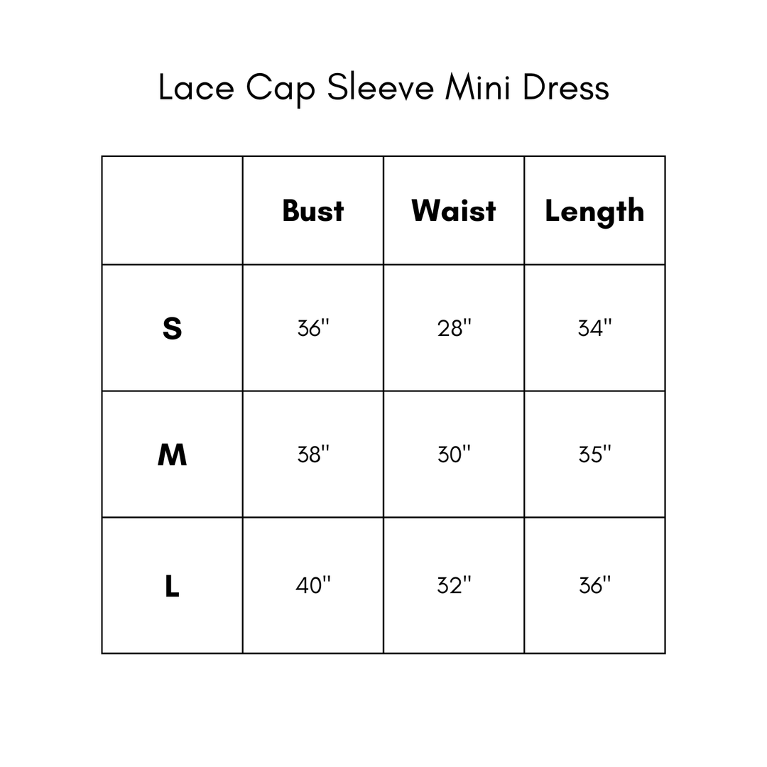 Lace Cap Sleeve Mini Dress