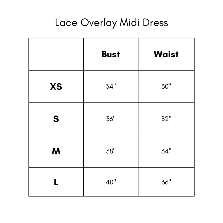 Lace Overlay Midi Dress - Green