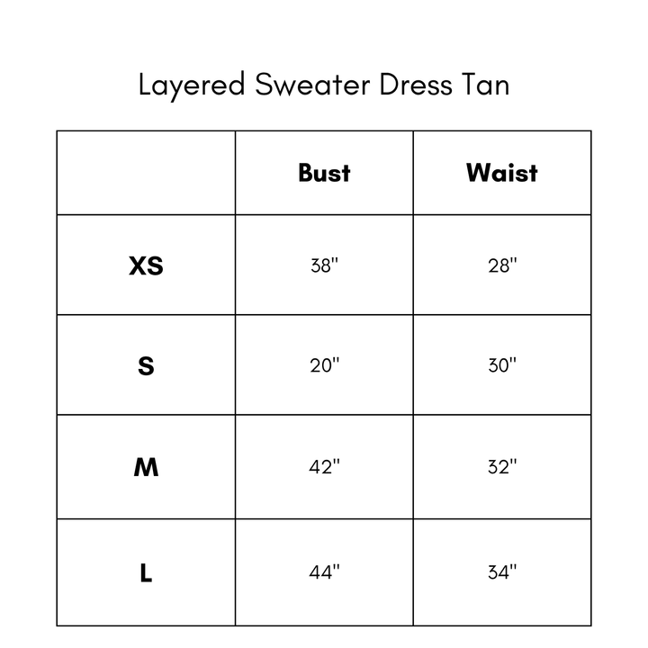 Layered Sweater Dress - Tan