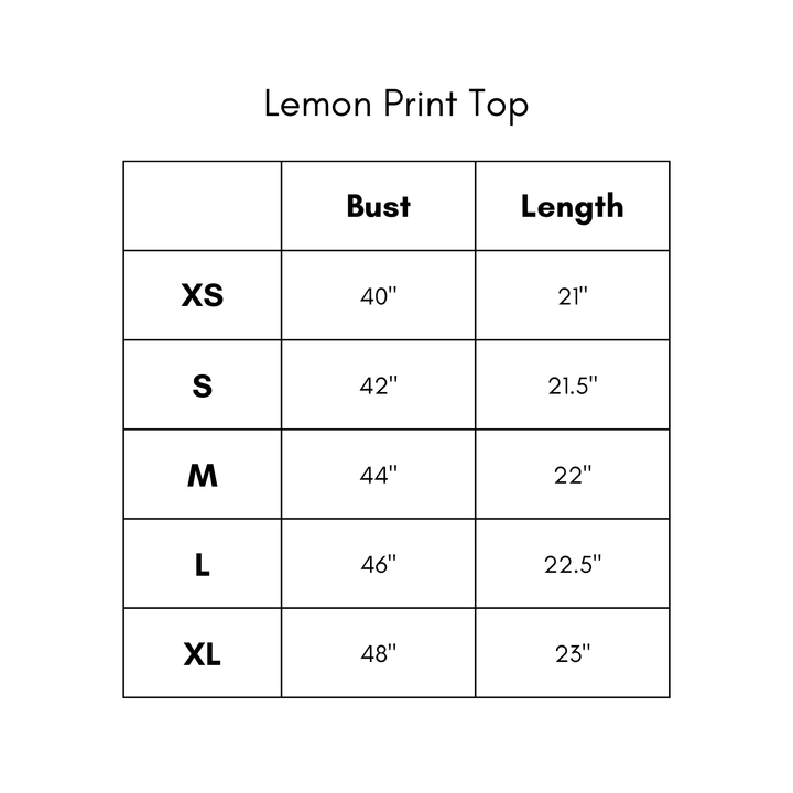 Lemon Print Top