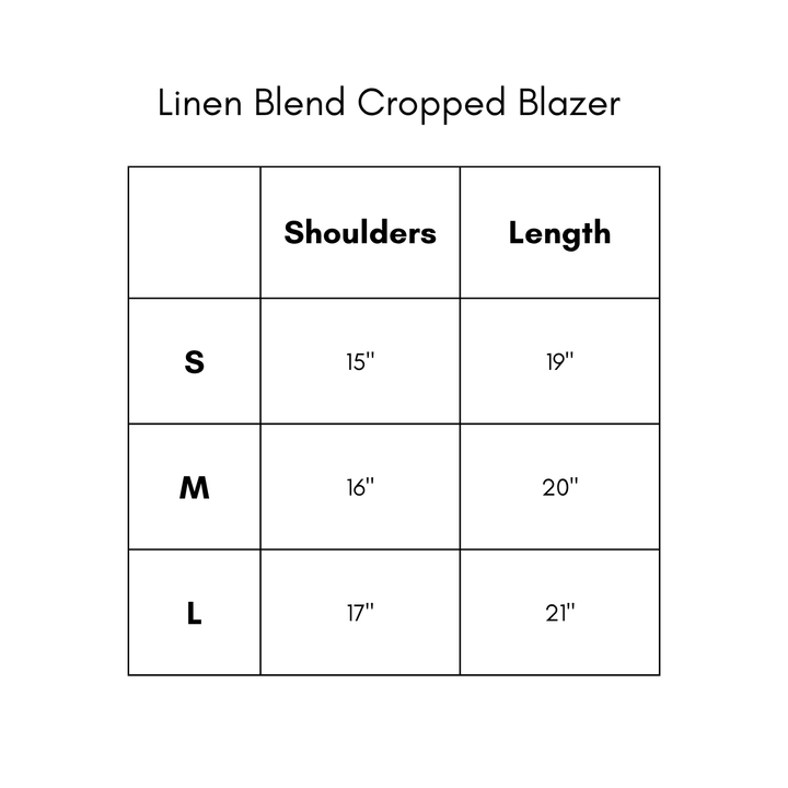 Linen Blend Cropped Blazer