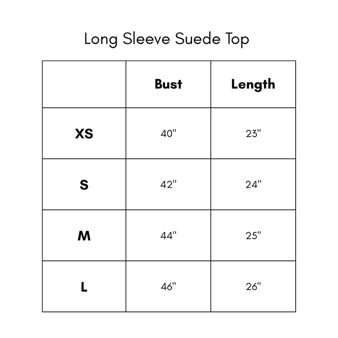 Long Sleeve Suede Top - Olive