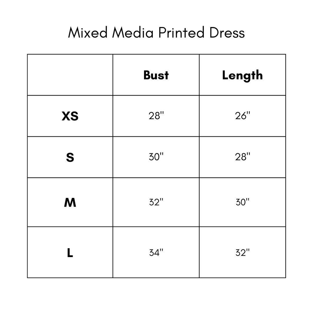 Mixed Media Printed Dress - Black/Beige