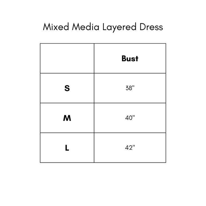 Mixed Media Layered Dress - Ecru/Brown