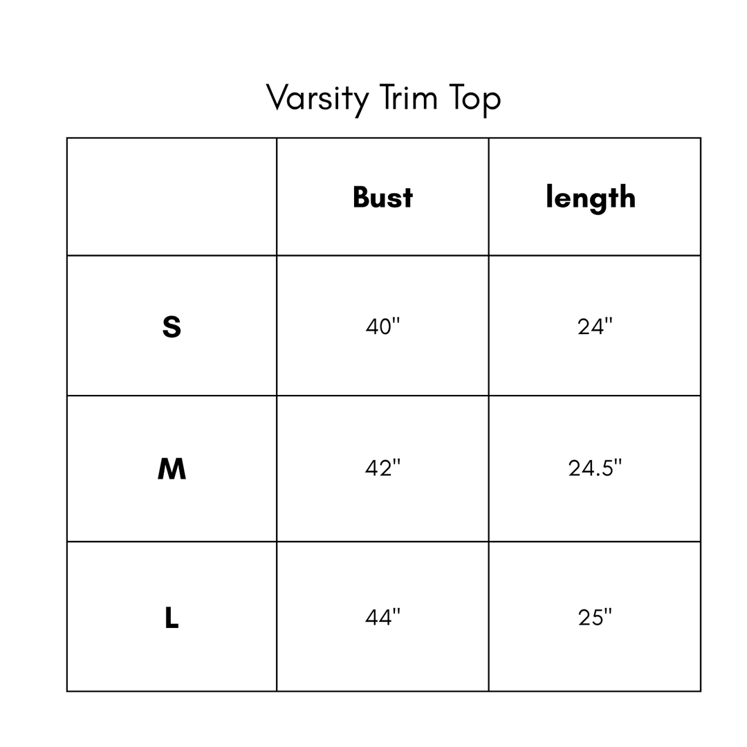 Varsity Trim Top - Sage Mint