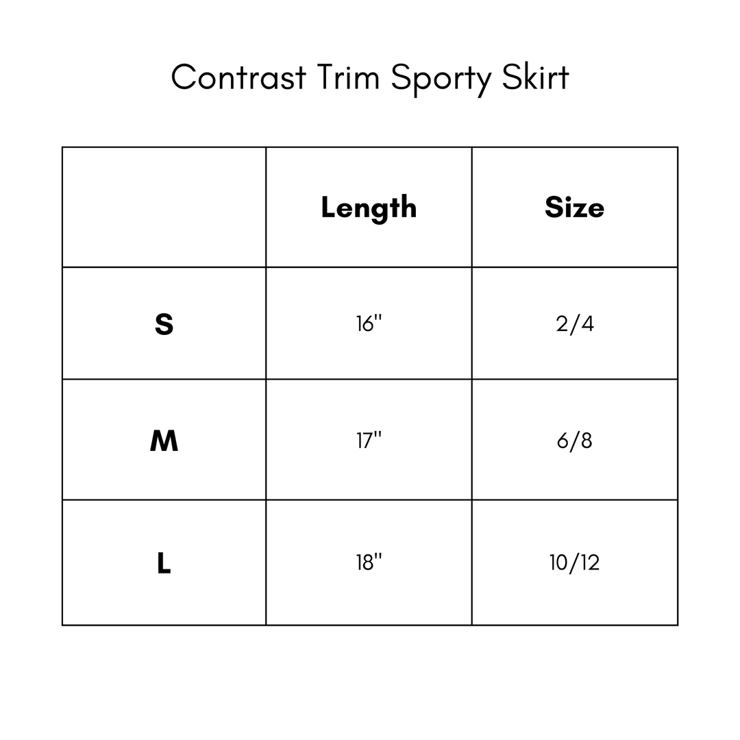 Contrast Trim Sporty Skirt - Light Blue