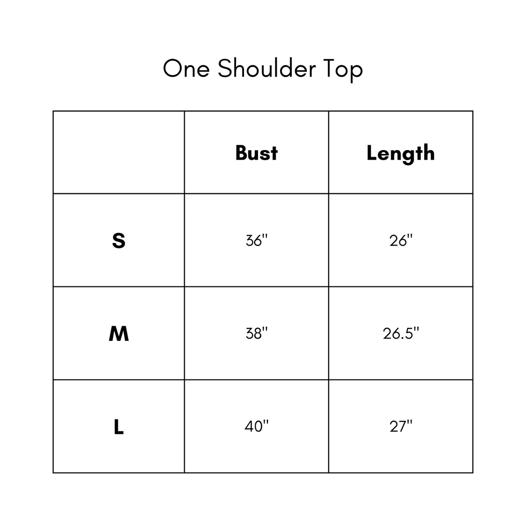 One Shoulder Top - Baby Blue