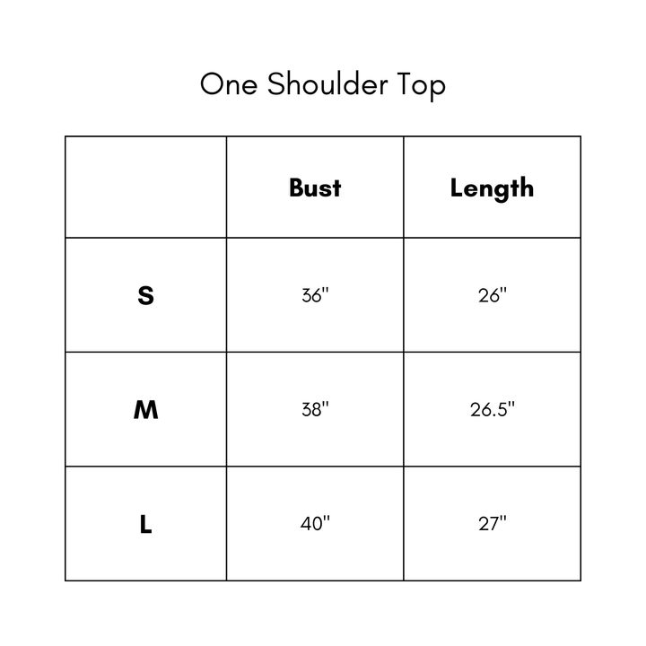 One Shoulder Top - Baby Blue
