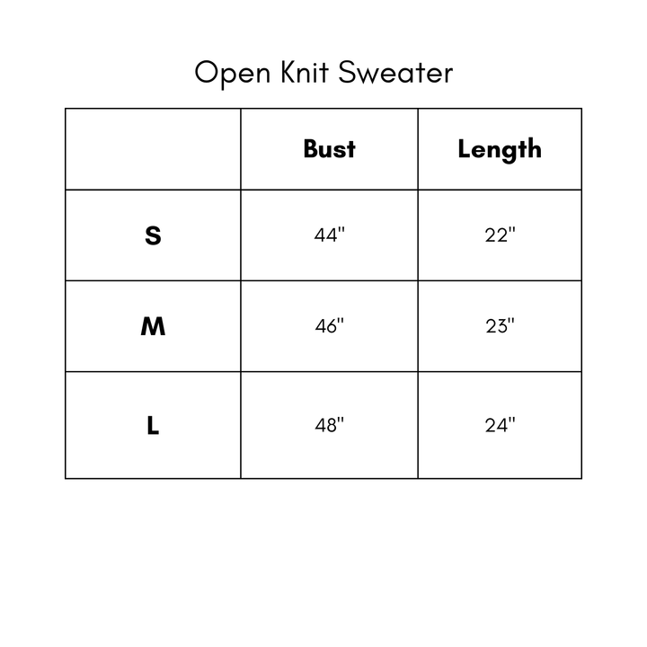 Open Knit Sweater - Pacific