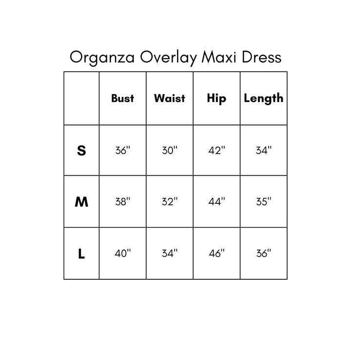 Organza Overlay Maxi Dress - Burgundy