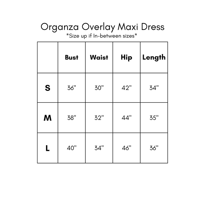 Organza Overlay Maxi Dress - Olive