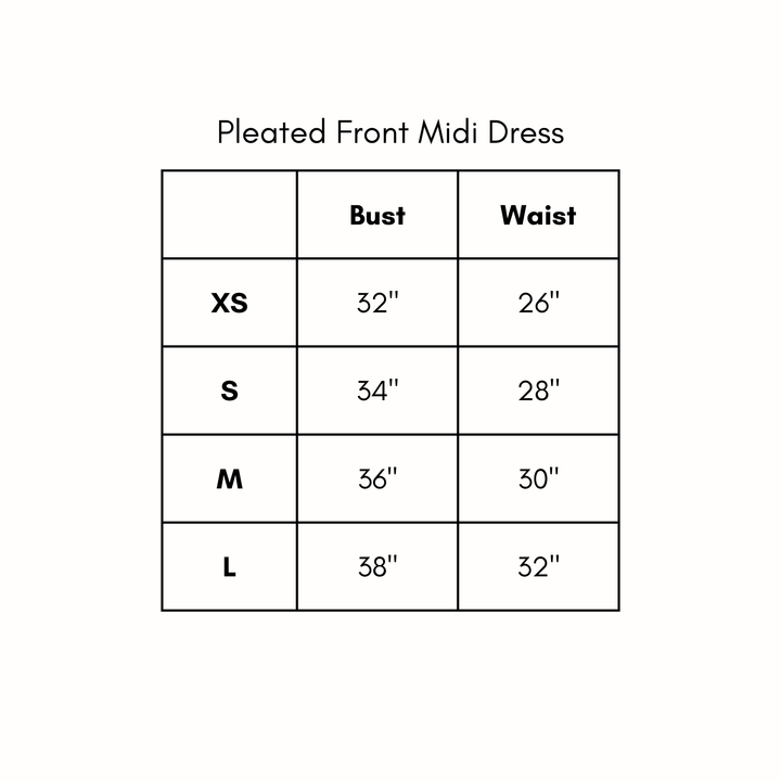 Pleated Front Midi Dress - Mocha