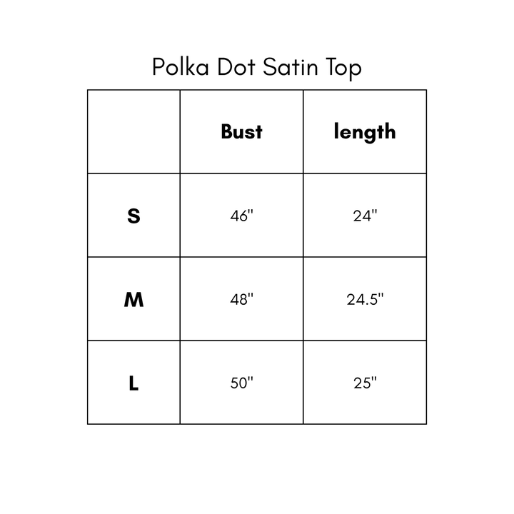 Polka Dot Satin Top - Wine