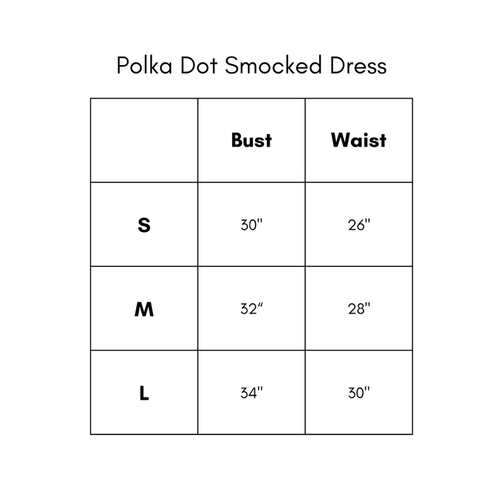 Polka Dot Smocked Dress - Red