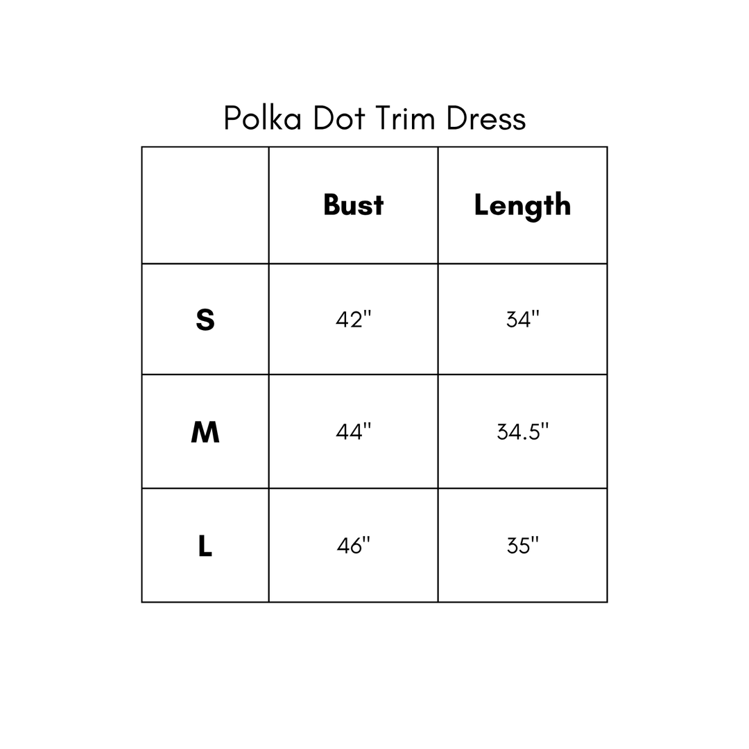 Polka Dot Trim Dress - Brown
