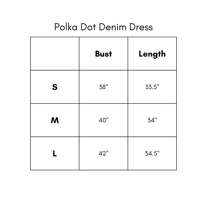 Polka Dot Denim Dress - Tan