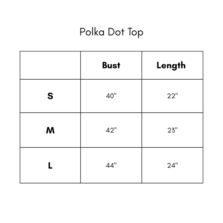 Polka Dot Top - Black