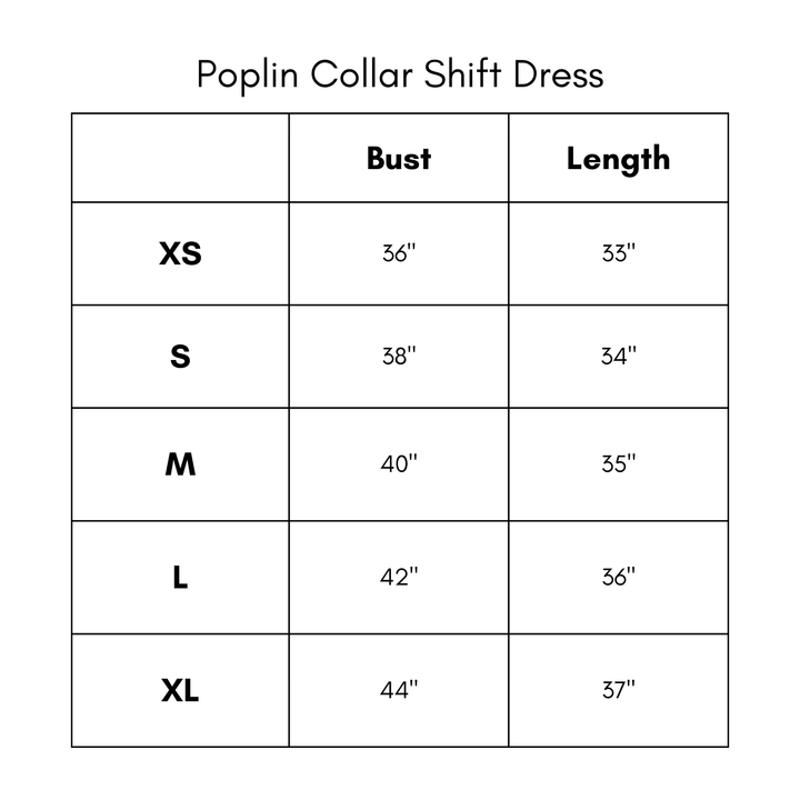 Poplin Collar Shift Dress - Red