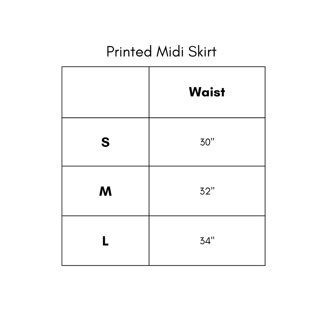 Printed Midi Skirt - Olive