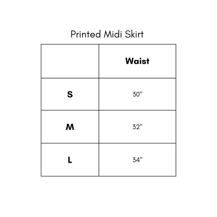 Printed Midi Skirt - Olive