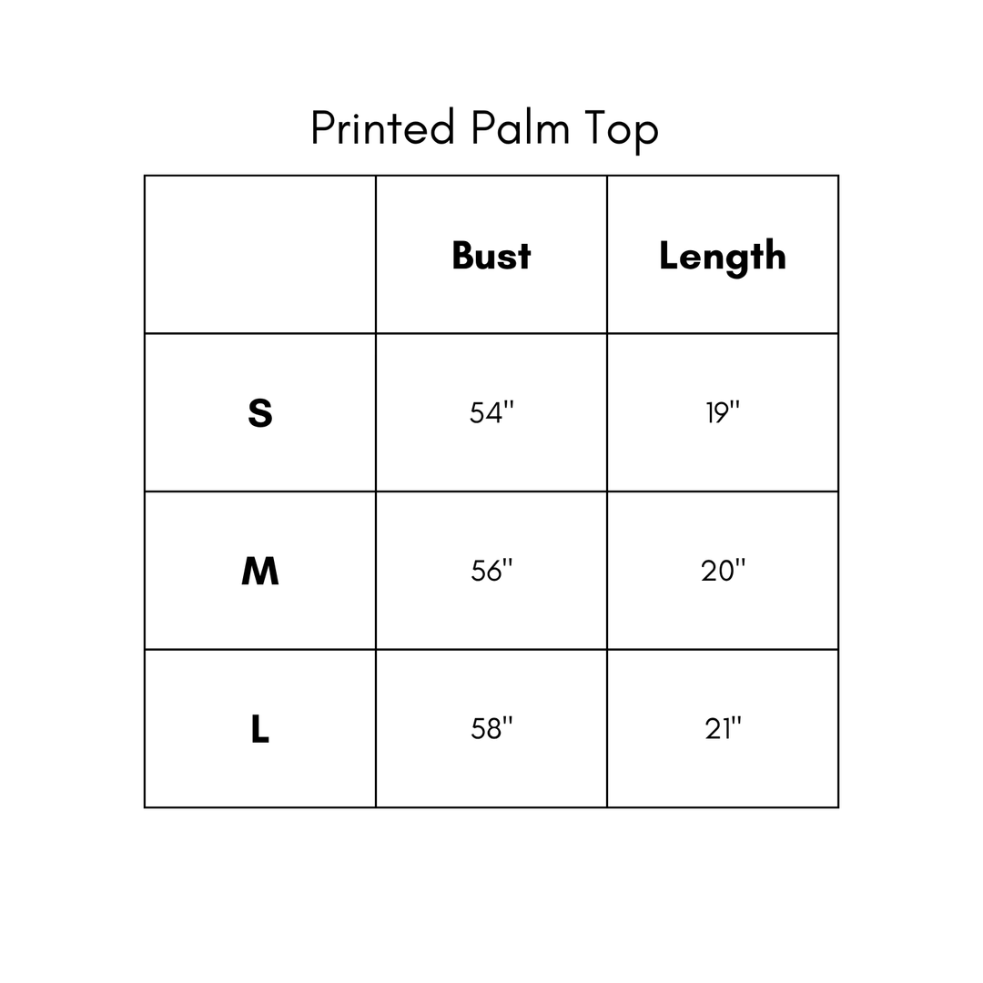 Printed Palm Top - Green