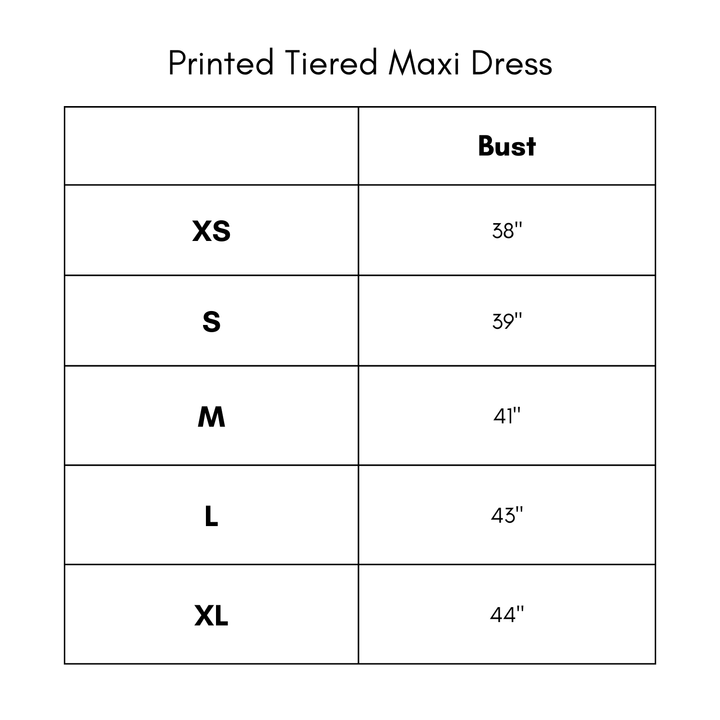 Printed Tiered Maxi Dress - Red