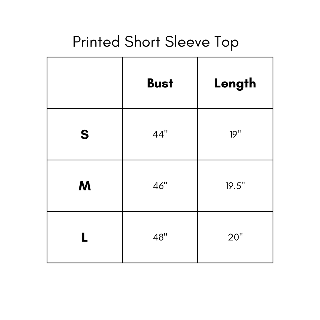 Printed Short Sleeve Top