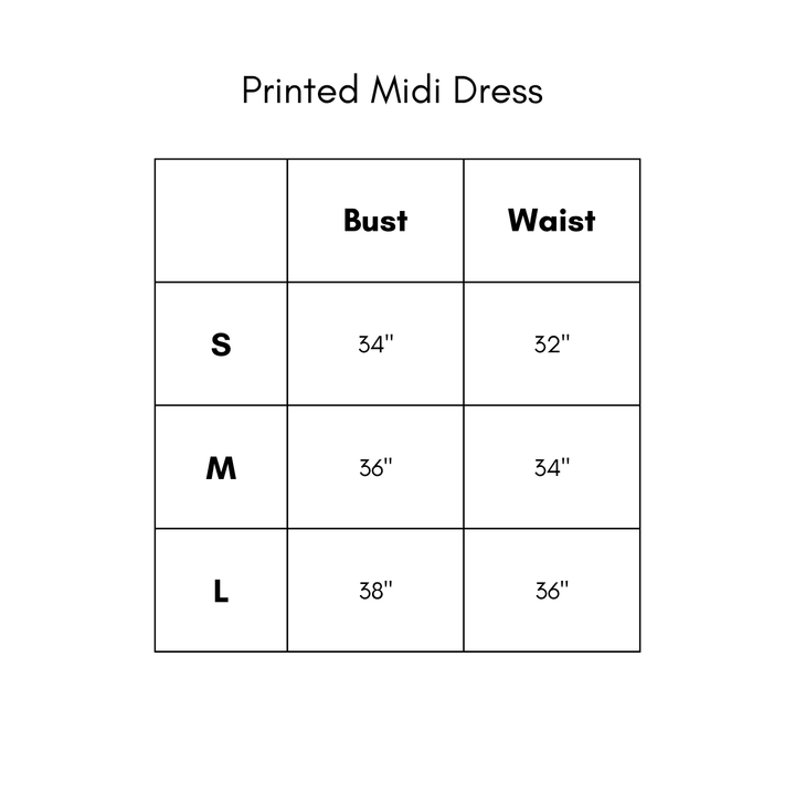Printed Midi Dress - Matcha