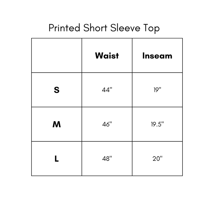 Printed Short Sleeve Top