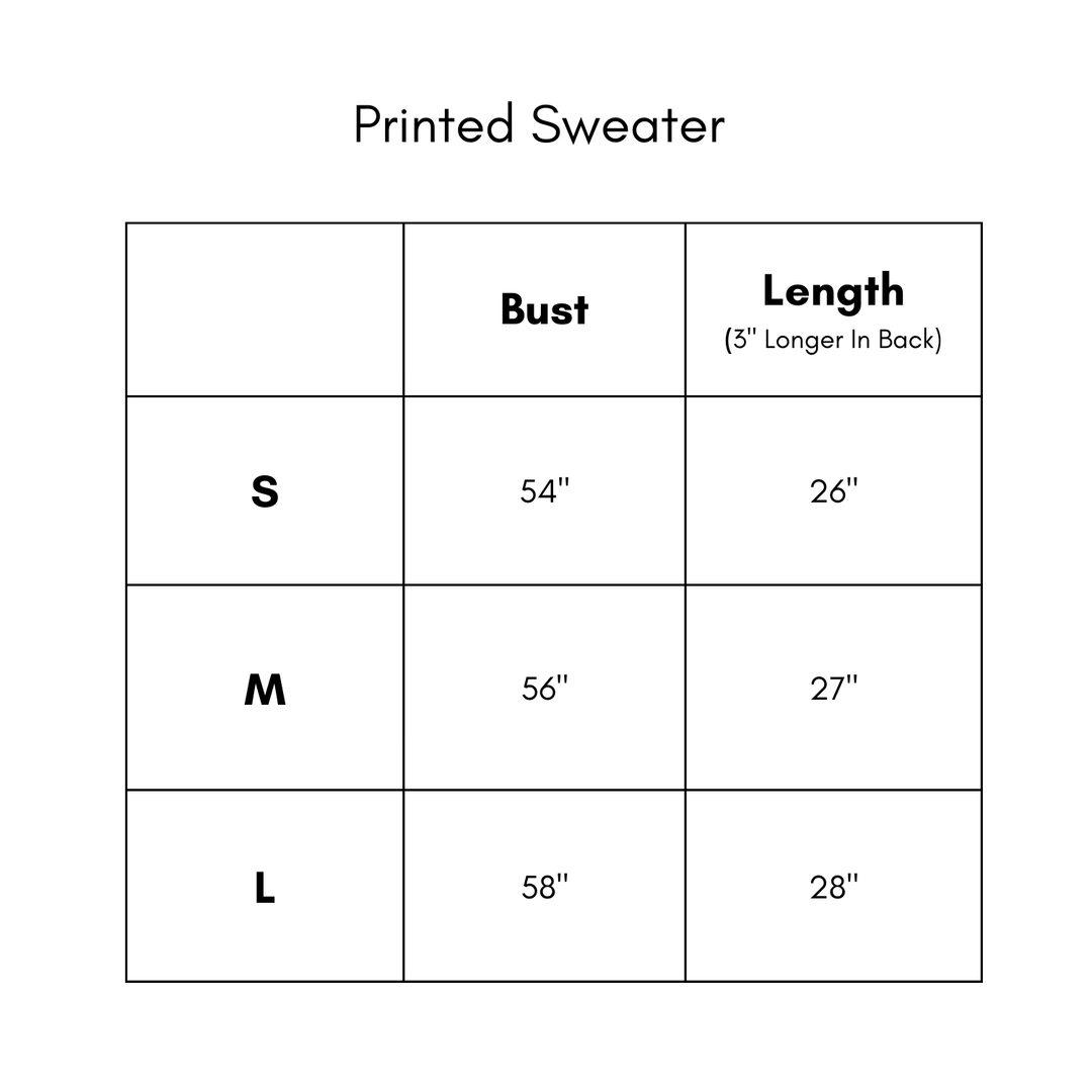 Printed Sweater - Cornflower Blue