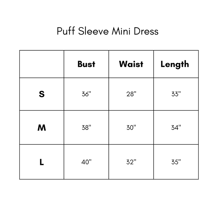 Puff Sleeve Mini Dress - Olive