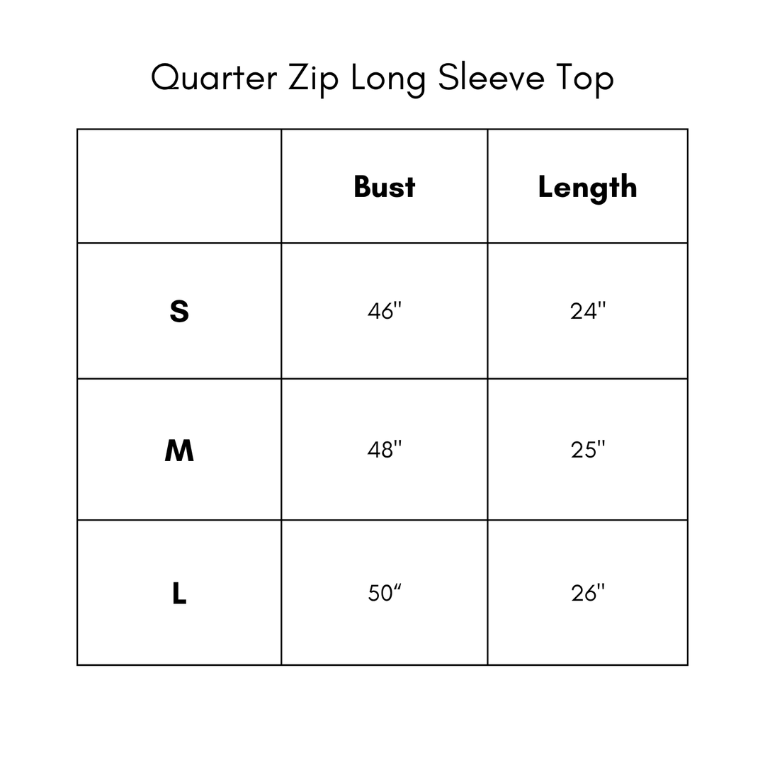 Quarter Zip Long Sleeve Top - Olive