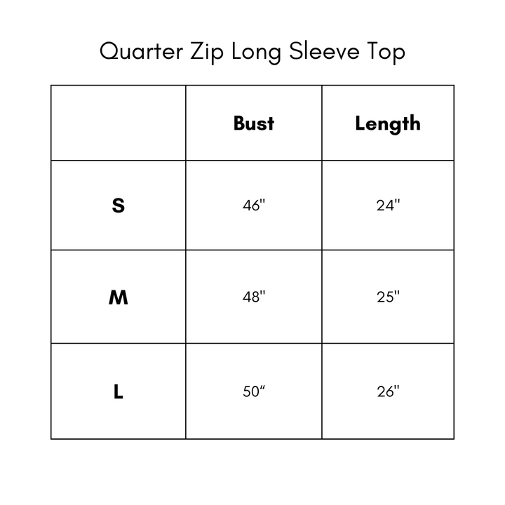 Quarter Zip Long Sleeve Top - Olive