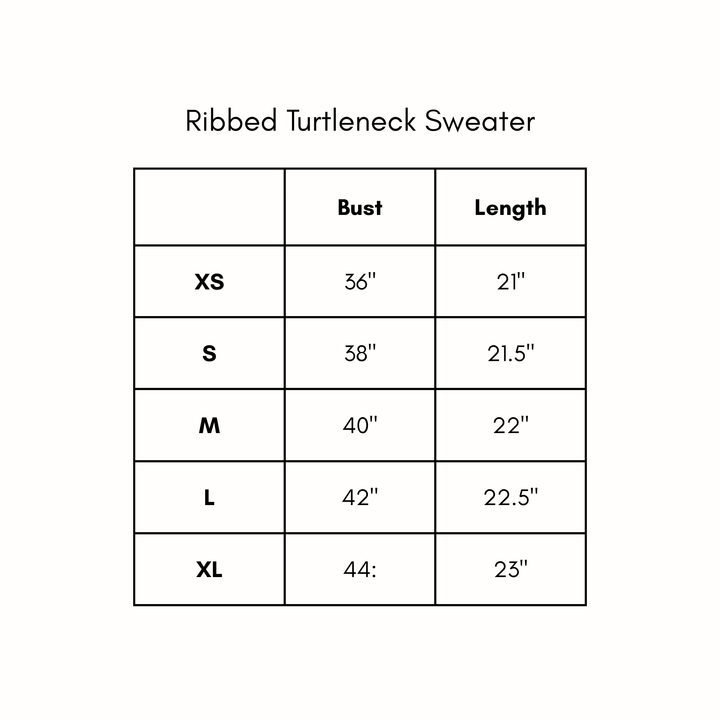 Ribbed Turtleneck Sweater - Off White