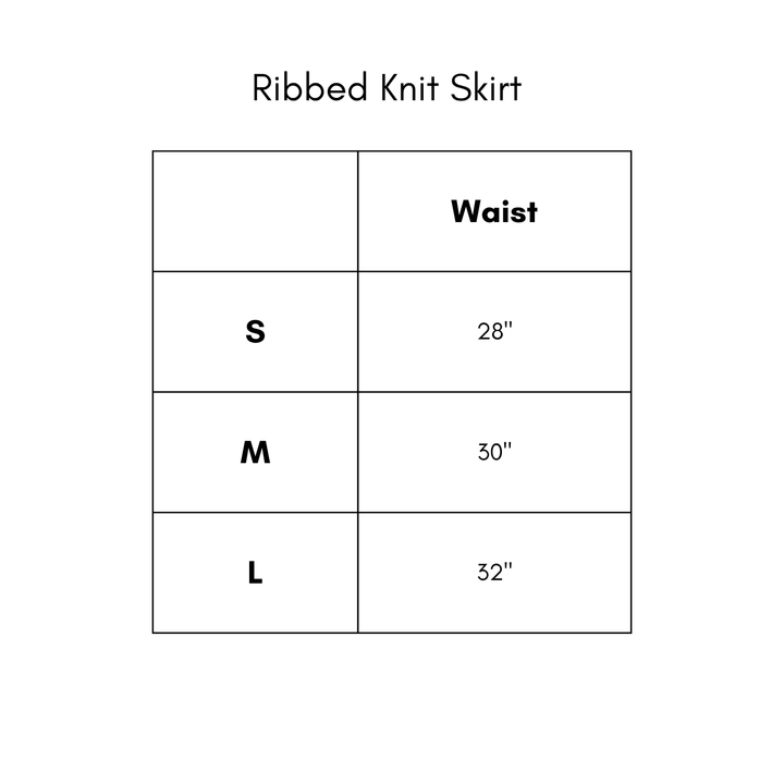 Knit Ribbed Skirt - Sage