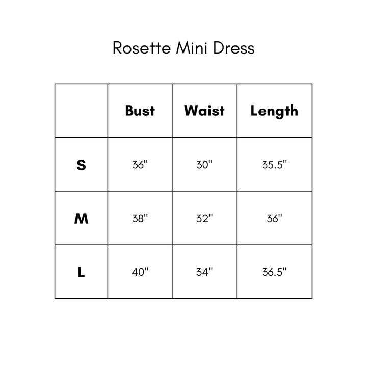 Rosette Mini Dress - Off White
