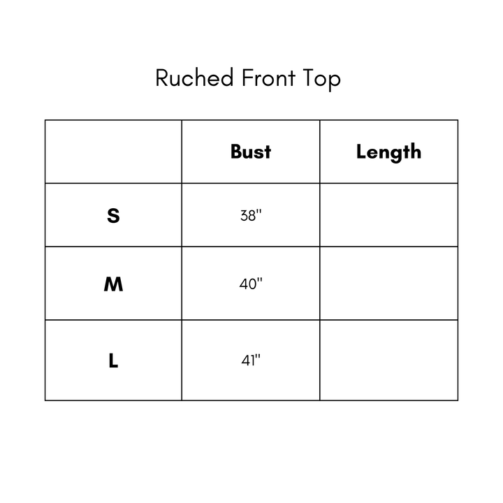 Ruched Front Top - Rose