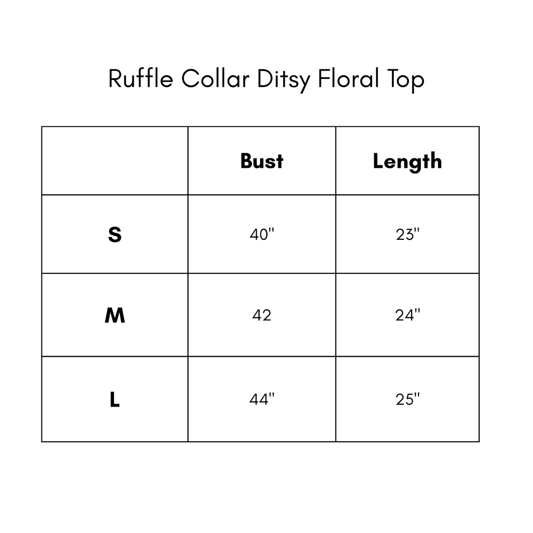 Ruffle Collar Ditsy Floral Top