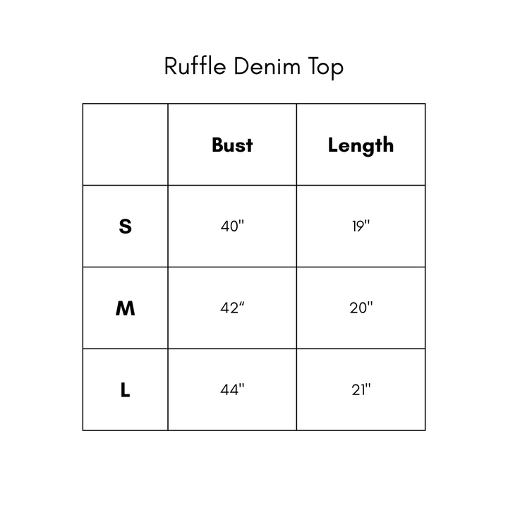 Ruffle Denim Top