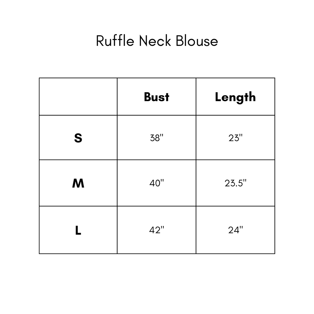 Ruffle Neck Blouse - Olive