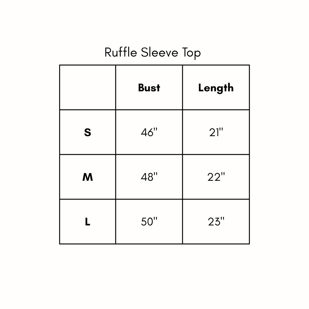Ruffle Sleeve Top - Charcoal