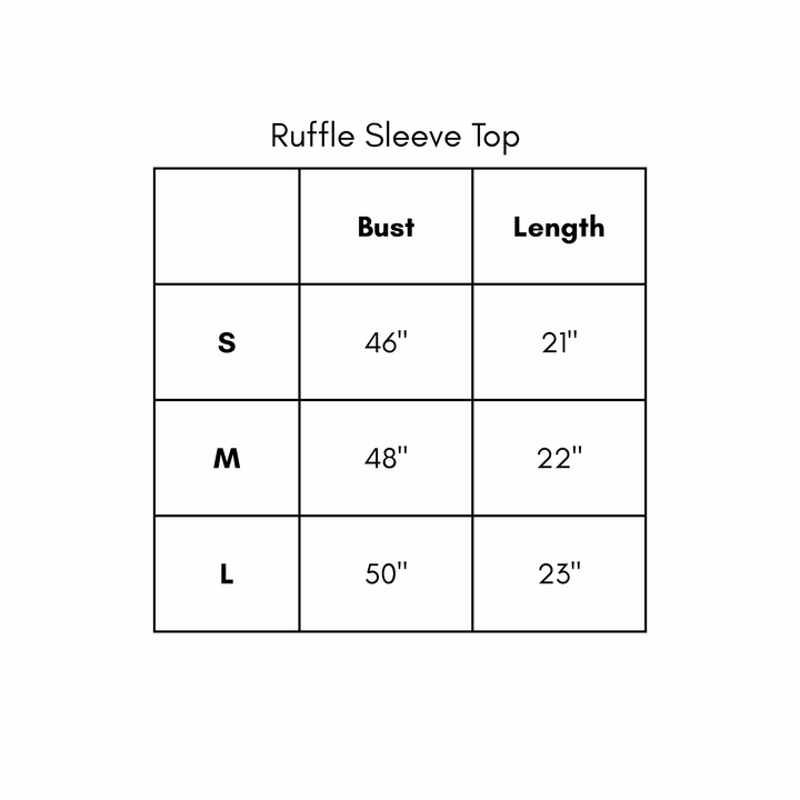 Ruffle Sleeve Top - Charcoal