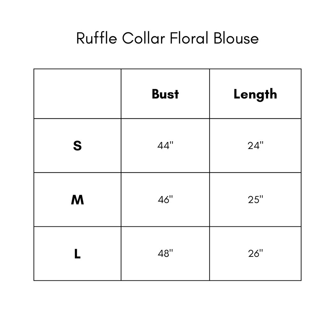 Ruffle Collar Floral Blouse