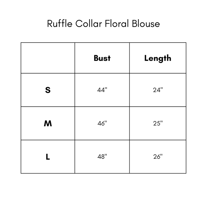 Ruffle Collar Floral Blouse