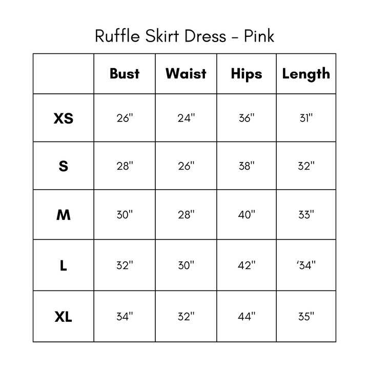 Ruffle Skirt Dress - Pink