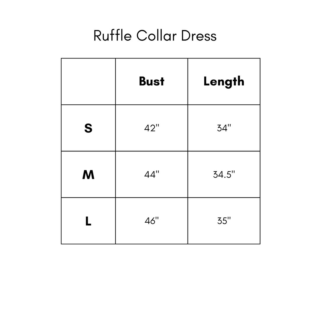 Ruffle Collar Textured Dress - White