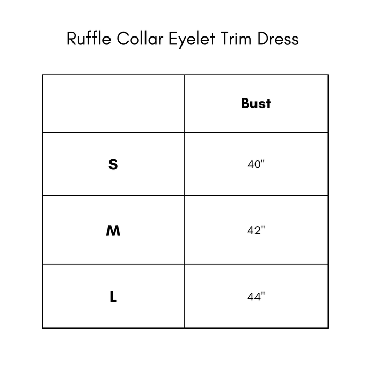 Ruffle Collar Eyelet Trim Dress - Olive