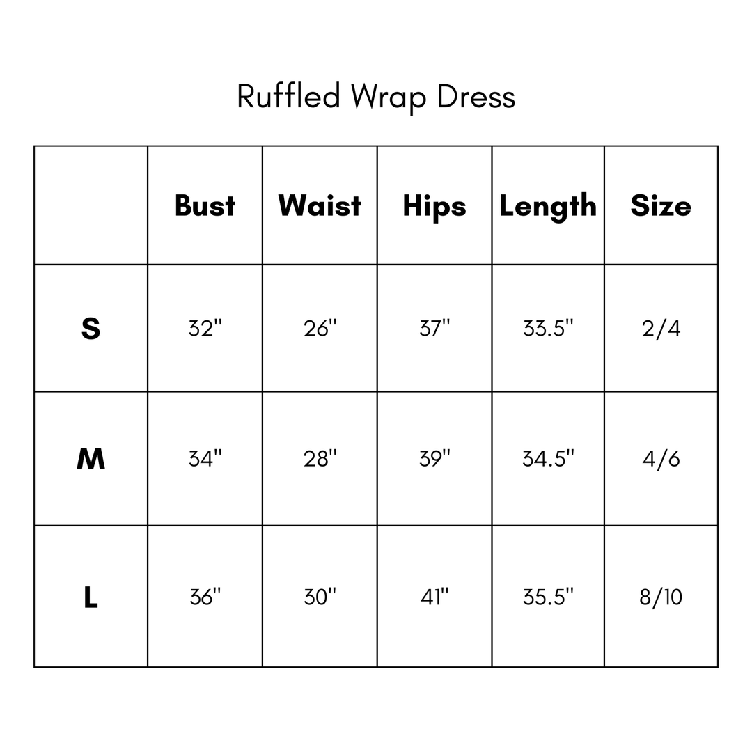 Ruffled Wrap Dress - Black