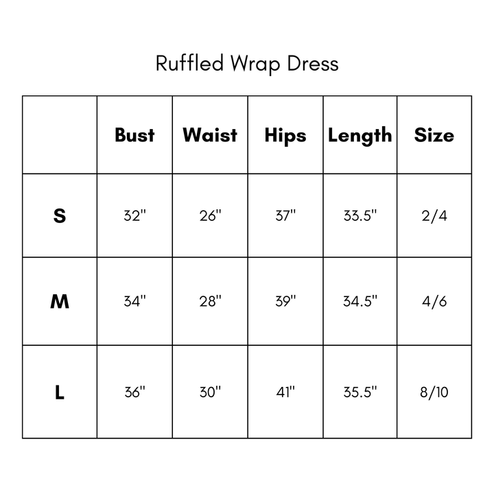 Ruffled Wrap Dress - Black