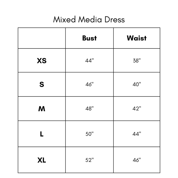 Mixed Media Dress - Blue/Cream